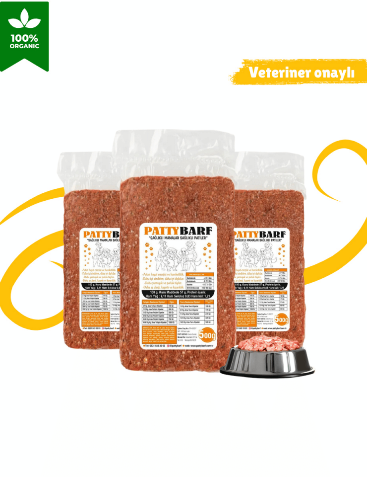 PattyBLEND 8 KG (16x500 GR) BARF Köpek Maması - Çiğ Beslenme